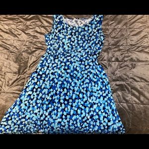 Blue Printed Dress